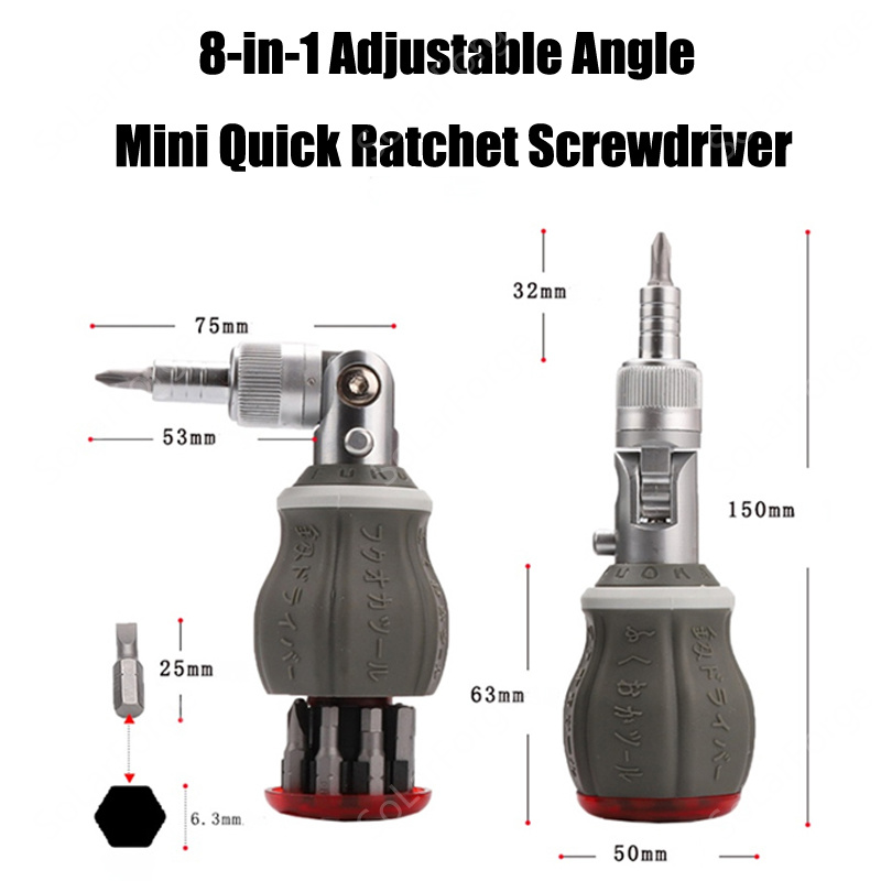 Mini Workshop Tools - Juego de Destornilladores Multiángulo Profesional FO-9006M,