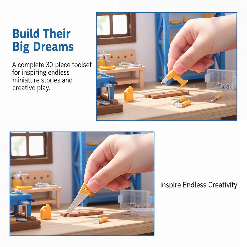 Mini Workshop Tools - Juego de Mini Herramientas para Casa