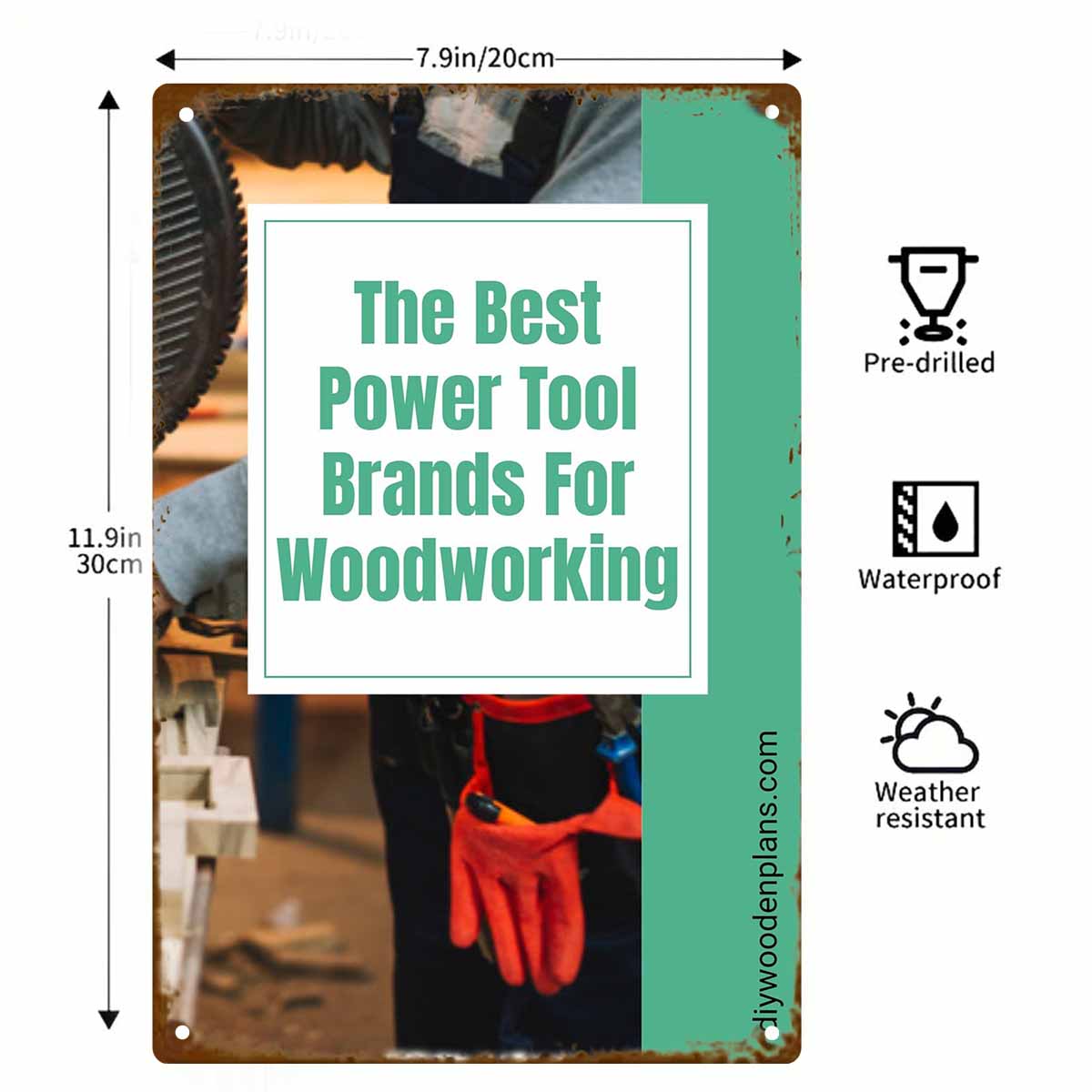 Letrero de pared plano 2D de 1 - Best Tools For Workshop reseña y precio