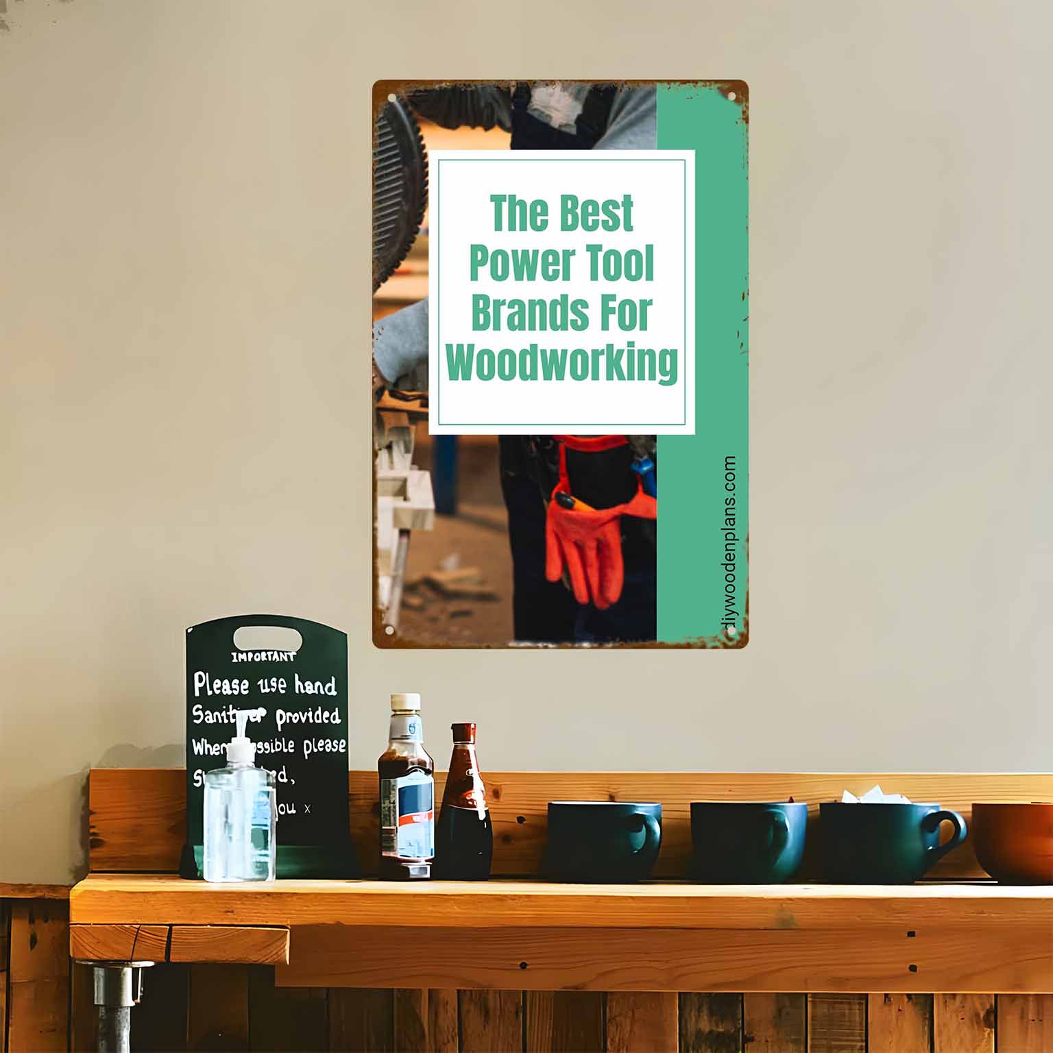 Letrero de pared plano 2D de 1 - Best Tools For Workshop reseña y precio