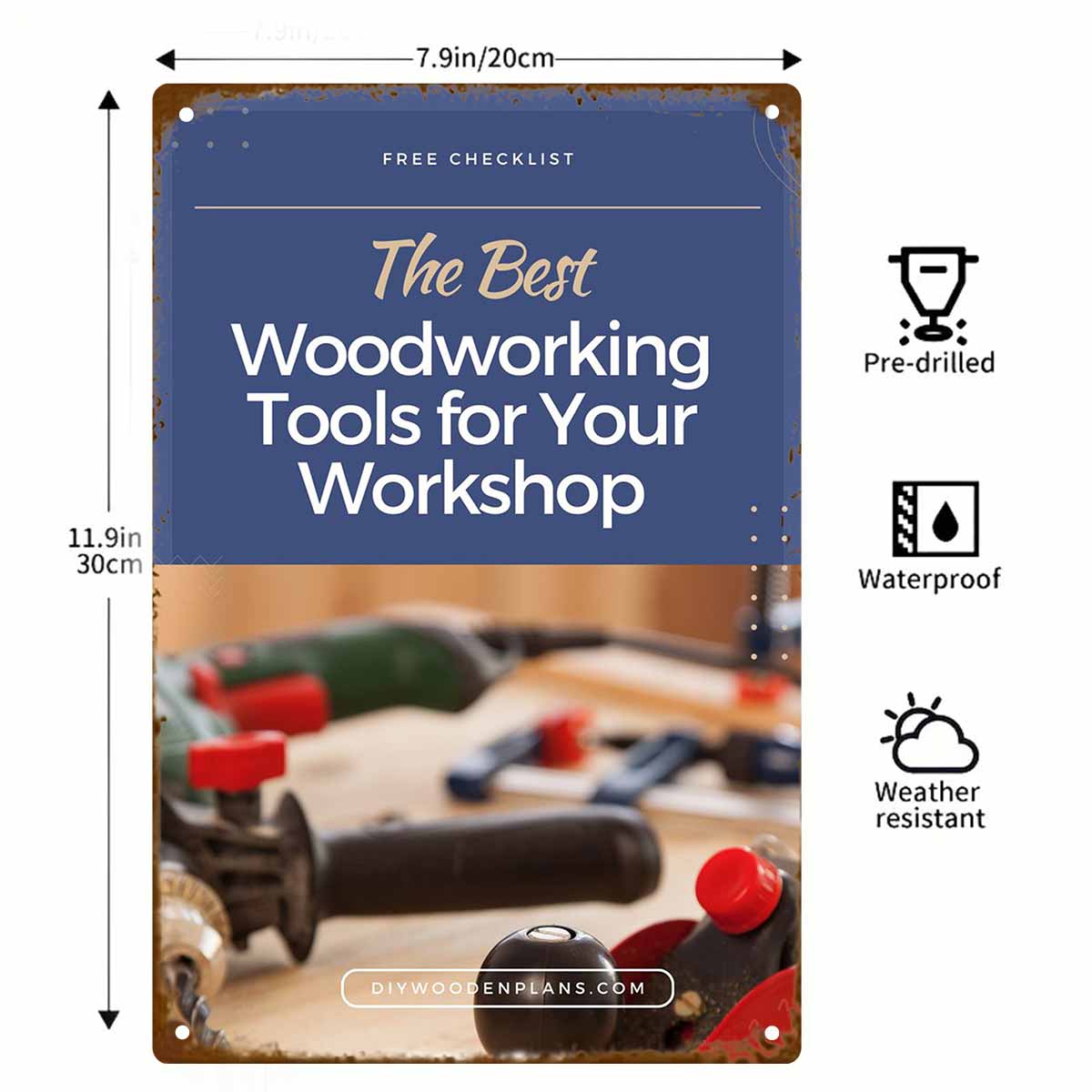 Póster decorativo 2D plano de  - Best Tools For Workshop reseña y precio