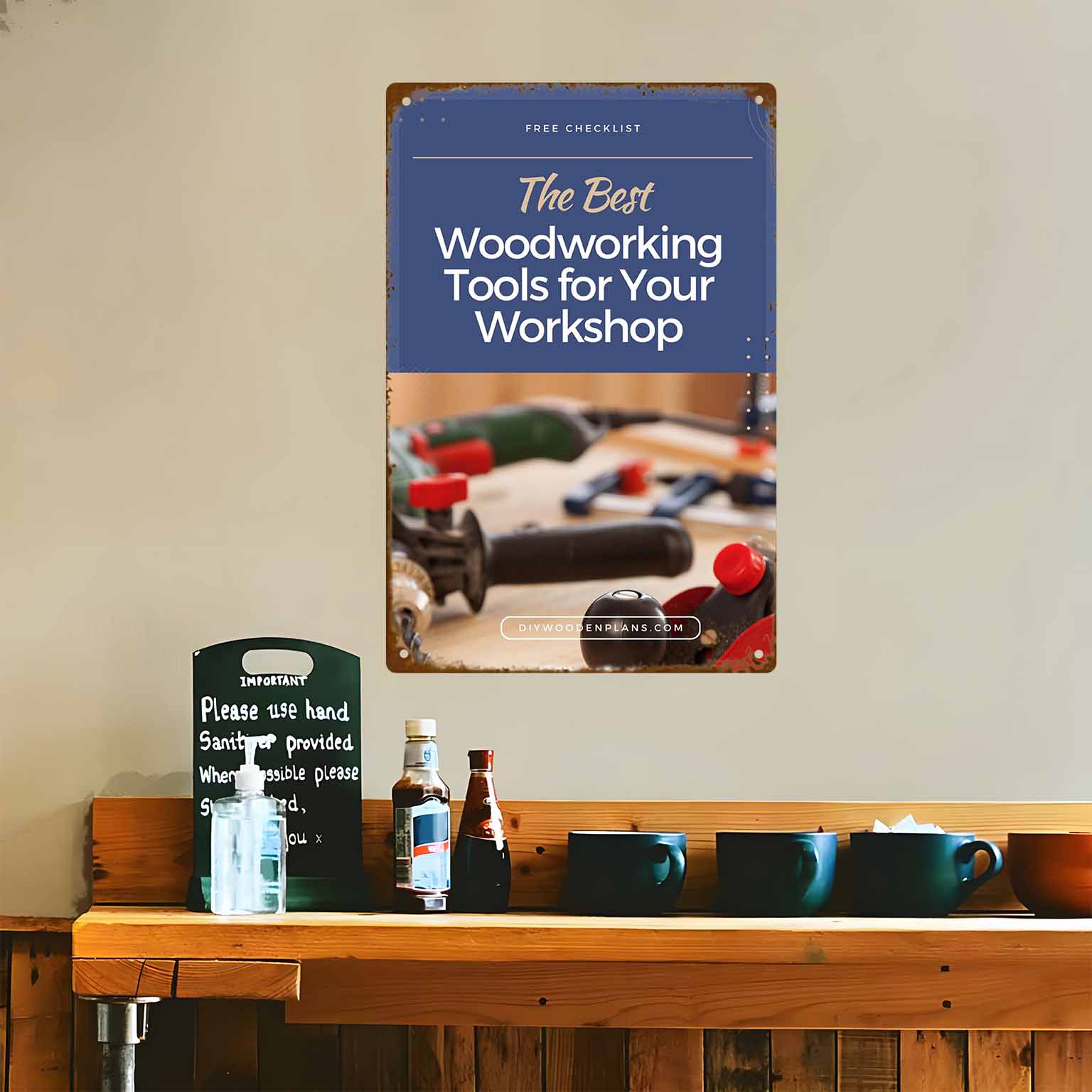 Póster decorativo 2D plano de  - Best Tools For Workshop reseña y precio